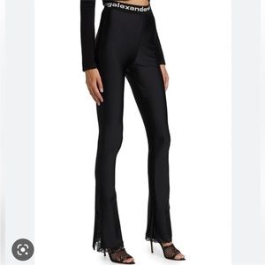 alexanderwang.t Black Lace Hem Leggings